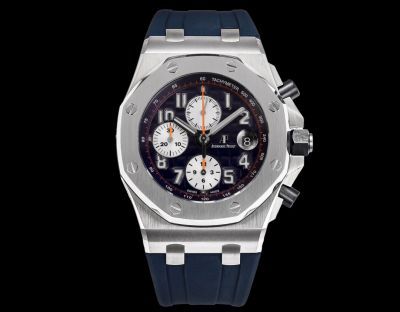 Perfect Replica TK Factory Audemars Piguet Royal Oak Offshore Chronograph Blue Dial Stainless Steel 